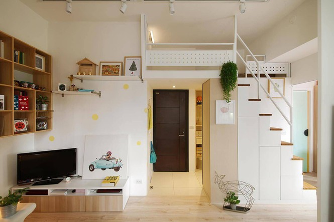 Căn hộ 30m2 có tầng lửng rộng khó tin sau cải tạo - ảnh 3