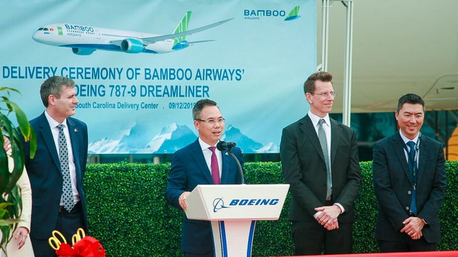 Boeing 787-9 Dreamliner đầu tiên cất cánh về với đội bay của Bamboo Airways - ảnh 1