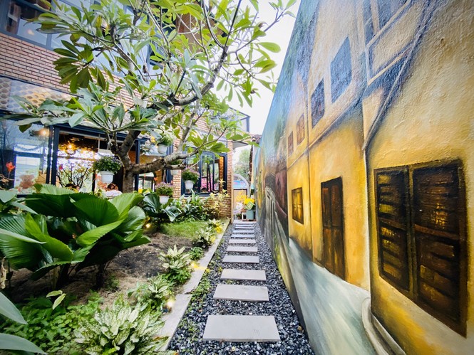 Ngôi nhà kết hợp quán cafe đẹp lạ nhờ nghệ thuật xếp gạch gây mê - ảnh 8
