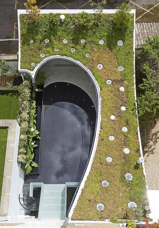 Độc đáo căn biệt thự đổ đất trồng cây xanh trên mái nhà để tránh nóng - ảnh 5