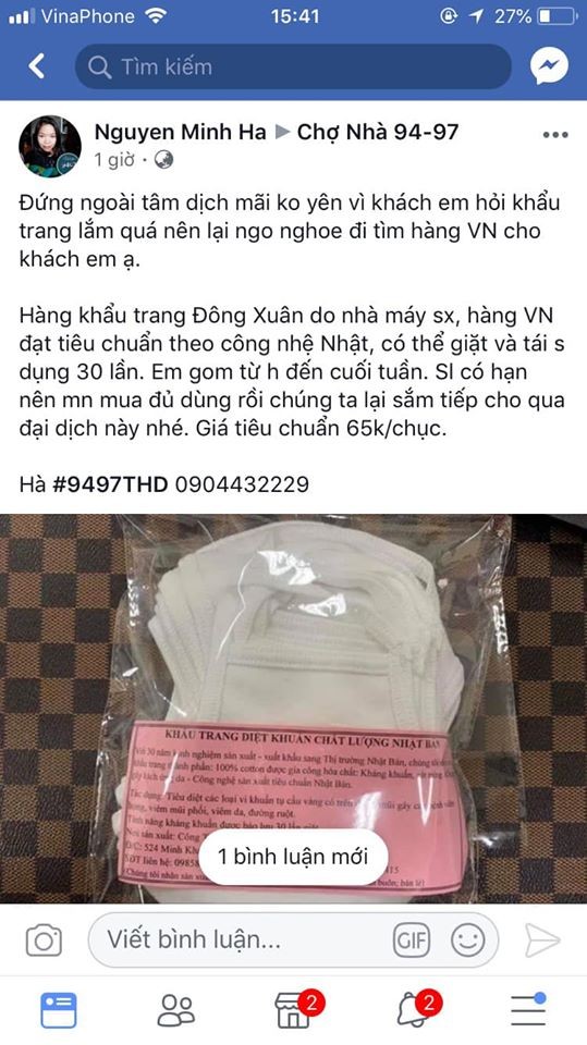 Quá tải sản xuất khẩu trang kháng khuẩn, hàng giả Dệt Kim Đông Xuân tung hoành - ảnh 1