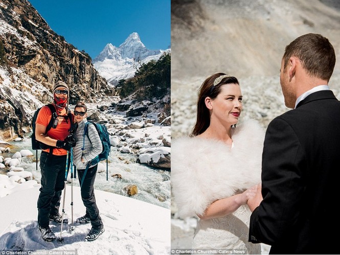 Cặp đôi kiên trì leo núi suốt 3 tuần để kết hôn trên đỉnh Everest - ảnh 10