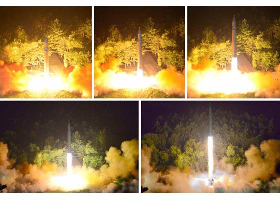 Triều Tiên công bố hình ảnh vụ thử tên lửa ICBM Hwasong-14 - ảnh 4