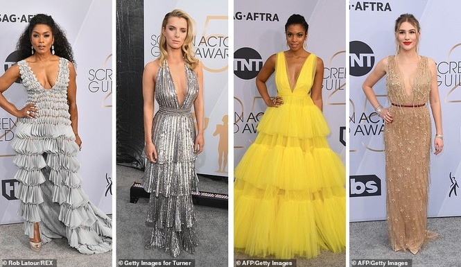 Thảm đỏ SAG Awards 2019: Lady Gaga gợi cảm nhất với váy xẻ sâu hút mắt - ảnh 5