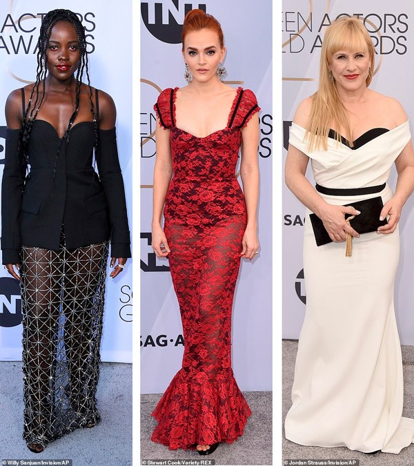 Thảm đỏ SAG Awards 2019: Lady Gaga gợi cảm nhất với váy xẻ sâu hút mắt - ảnh 6