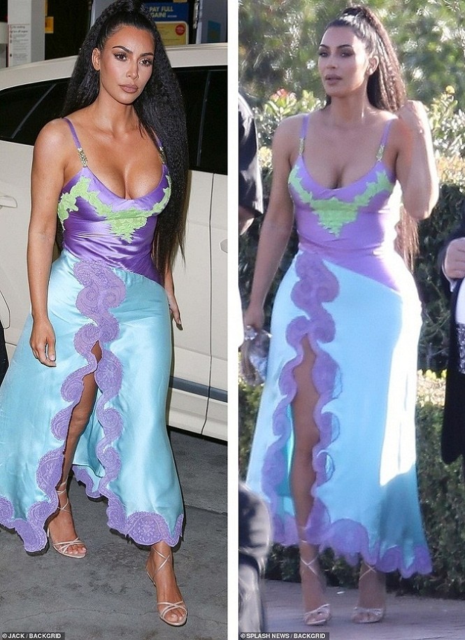 Kim Kardashian diện váy hai dây trễ nải khoe 3 vòng 'bỏng mắt' - ảnh 6