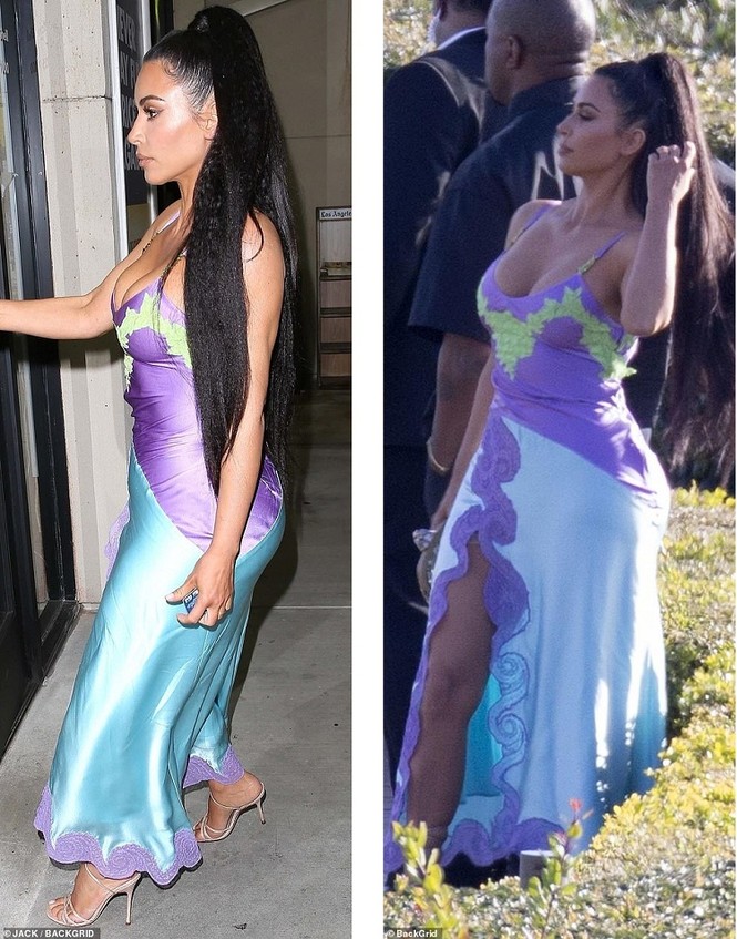Kim Kardashian diện váy hai dây trễ nải khoe 3 vòng 'bỏng mắt' - ảnh 7