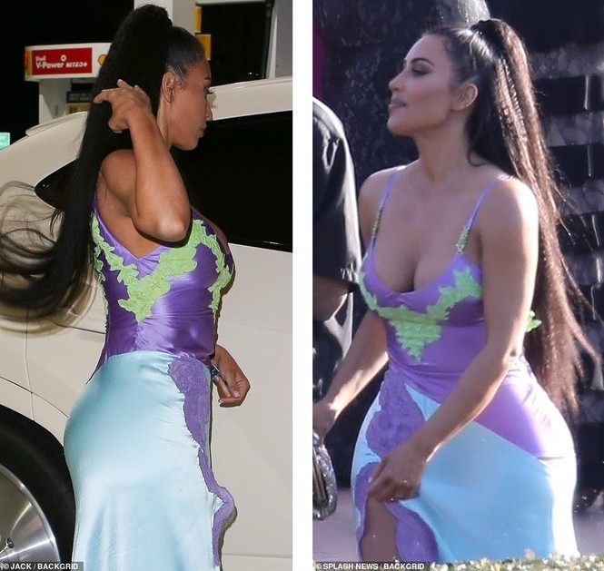 Kim Kardashian diện váy hai dây trễ nải khoe 3 vòng 'bỏng mắt' - ảnh 9
