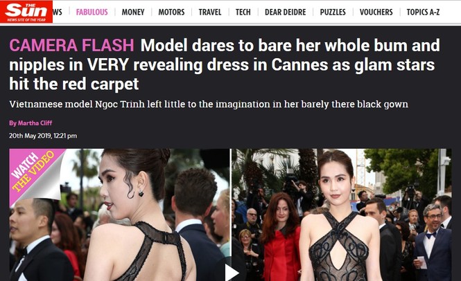 Báo quốc tế cũng ‘chín người mười ý' về váy hở bạo của Ngọc Trinh ở Cannes - ảnh 2