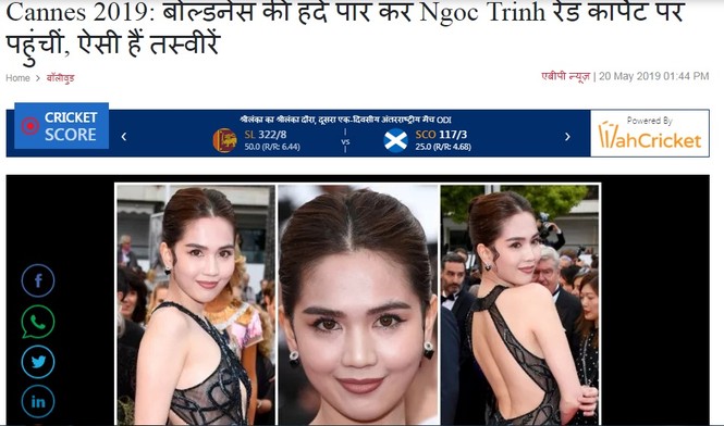 Báo quốc tế cũng ‘chín người mười ý' về váy hở bạo của Ngọc Trinh ở Cannes - ảnh 7