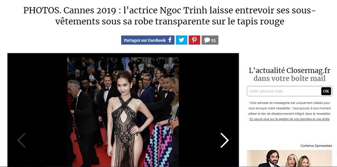 Báo quốc tế cũng ‘chín người mười ý' về váy hở bạo của Ngọc Trinh ở Cannes - ảnh 4