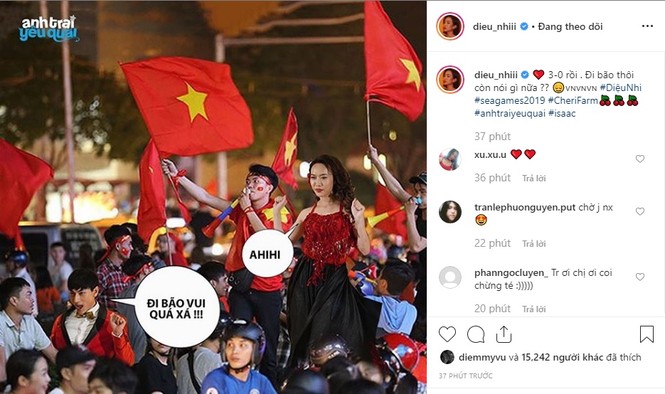 Phát 'sốt' với muôn kiểu ăn mừng Việt Nam vô địch bóng đá SEA Games của sao Việt - ảnh 5