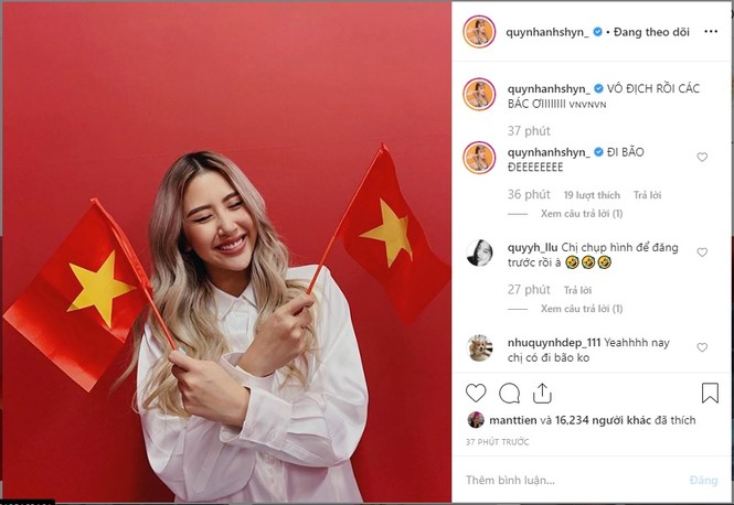 Phát 'sốt' với muôn kiểu ăn mừng Việt Nam vô địch bóng đá SEA Games của sao Việt - ảnh 6