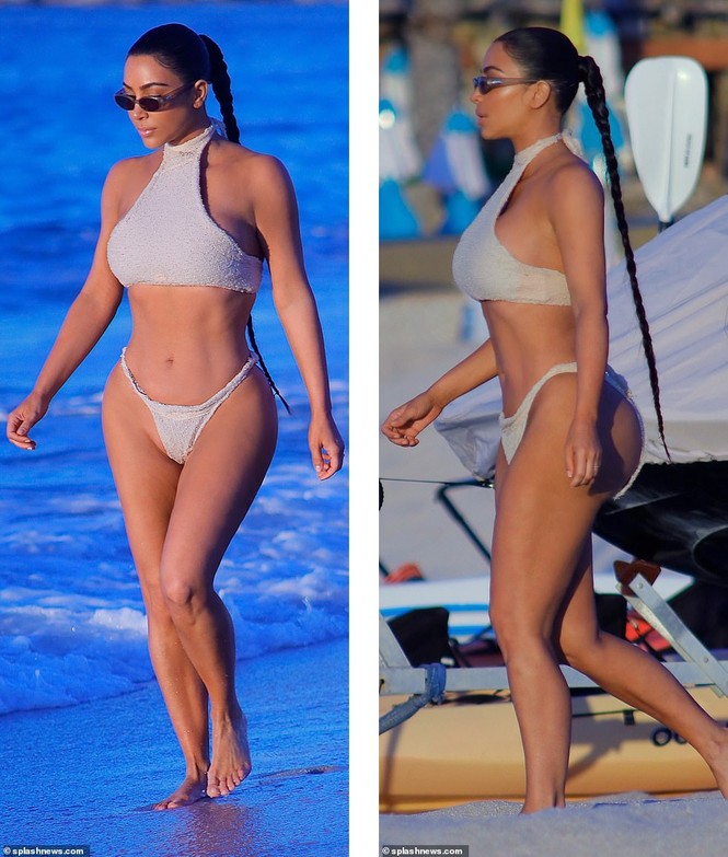 Kim Kardashian khoe ‘siêu vòng ba’ với bikini hai mảnh, lộ vùng nhạy cảm - ảnh 4