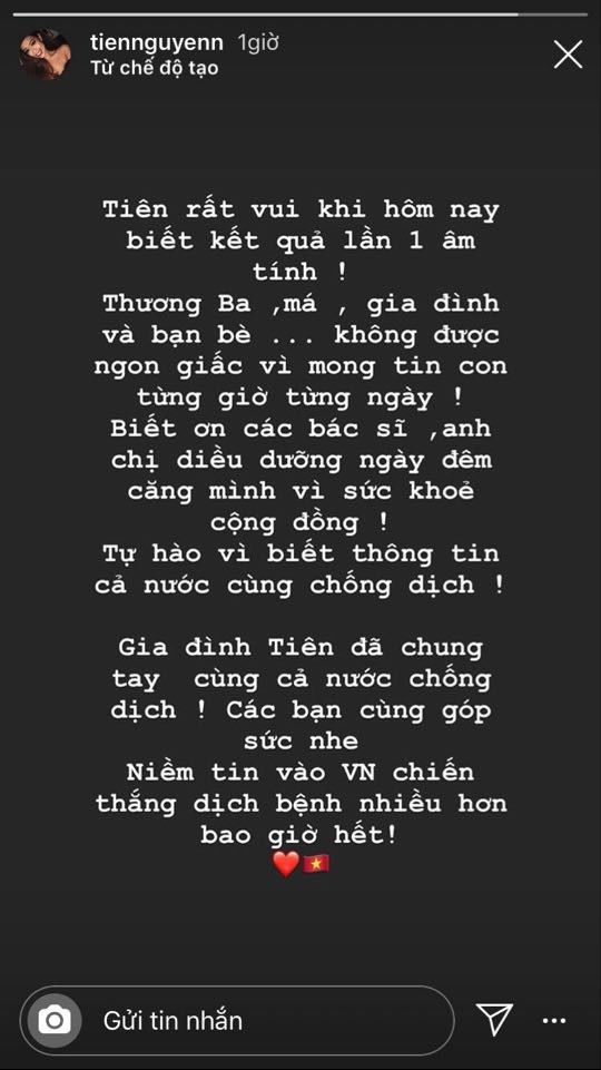 Ái nữ của Johnathan Hạnh Nguyễn chia sẻ xúc động sau khi âm tính với SARS-CoV-2 - ảnh 1