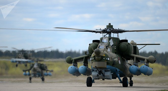 Nga thử trực thăng huấn luyện - chiến đấu Mi-28 UB tại Syria - ảnh 1