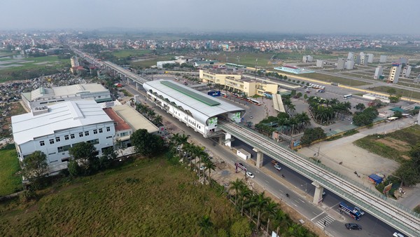 Tuyến đường sắt Cát Linh - Hà Đông nhìn từ trên cao - ảnh 19