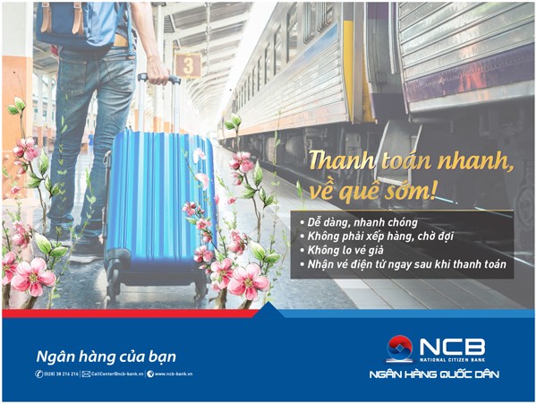 Thanh toán trực tuyến vé máy bay và vé tàu tết cùng NCB - ảnh 1