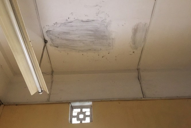 Mảng vữa trần nhà rơi, học sinh ở Hà Nội tháo chạy - ảnh 13