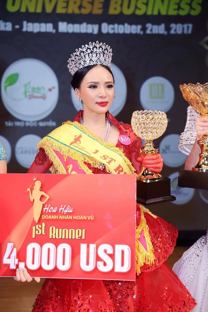 Ngọc Quỳnh đăng quang Á hậu 1 Ms Universe Business 2017 tại Nhật Bản - ảnh 1