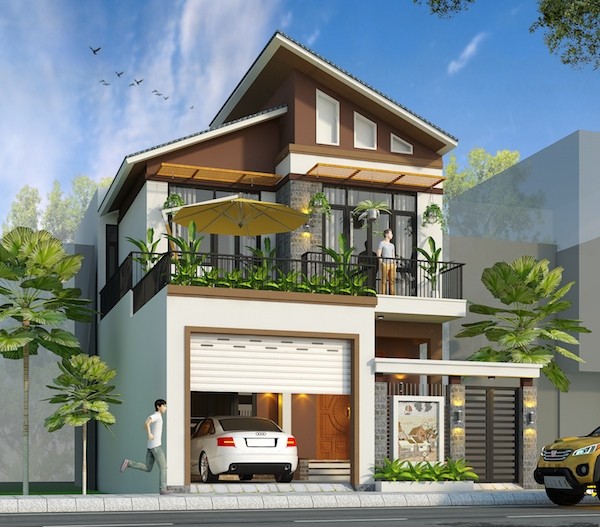 Biệt thự 2 tầng hợp phong thủy, có gara xế hộp - ảnh 1