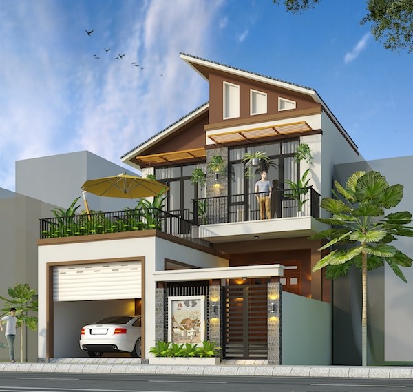 Biệt thự 2 tầng hợp phong thủy, có gara xế hộp - ảnh 2
