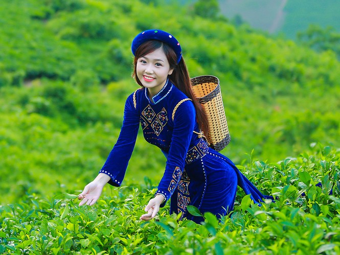 Thí sinh iMiss Thăng Long rạng rỡ sắc áo dân tộc bên đồi chè - ảnh 11