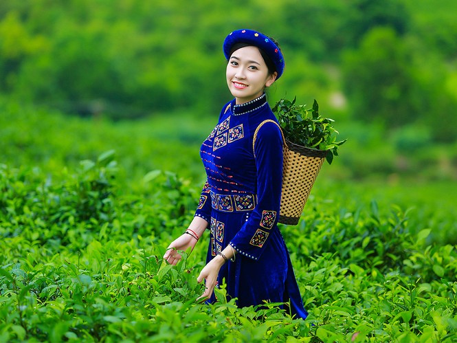 Thí sinh iMiss Thăng Long rạng rỡ sắc áo dân tộc bên đồi chè - ảnh 14