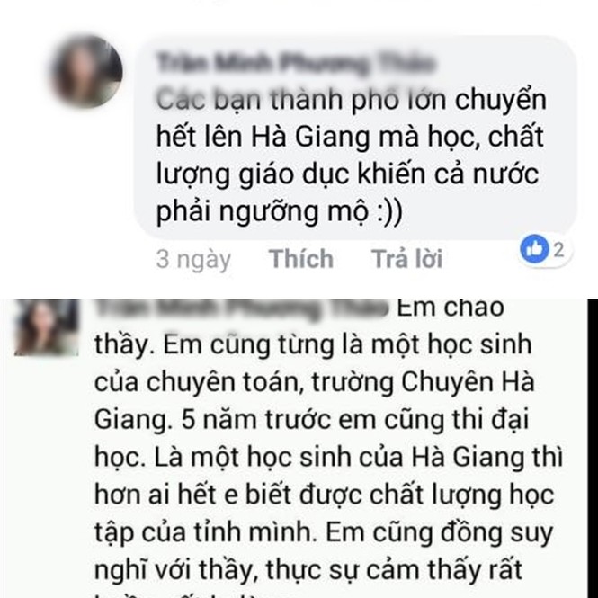 Cựu teen THPT chuyên Hà Giang gây tranh cãi khi chia sẻ về giáo dục của tỉnh Hà Giang - ảnh 2