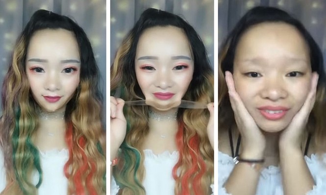 Nhan sắc thật gây sốc của dàn hot girl Trung Quốc sau khi lột