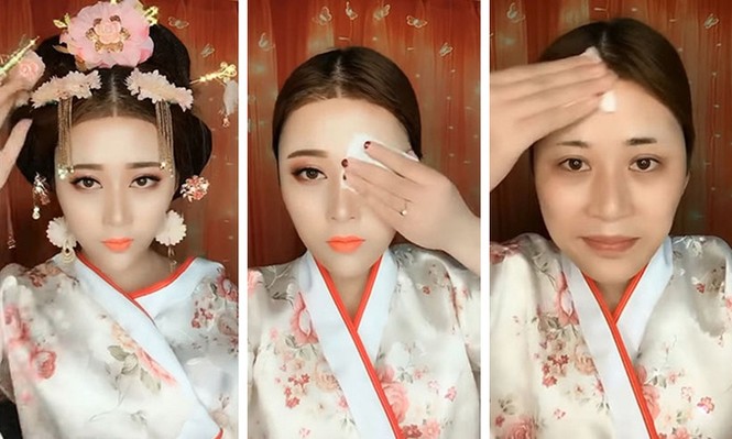 Nhan sắc thật gây sốc của dàn hot girl Trung Quốc sau khi lột