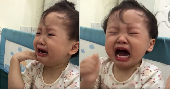 Bị bố chọc tức, cô bé 3 tuổi gọi điện khóc