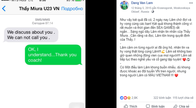 Nghẹn ngào trước tâm thư của Lâm