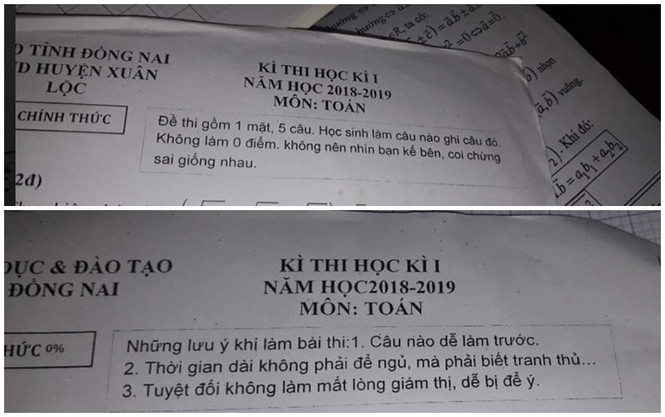 Ghi chú đề thi vừa hài hước vừa tâm lý của thầy giáo khiến dân mạng gật gù tán thưởng - ảnh 1