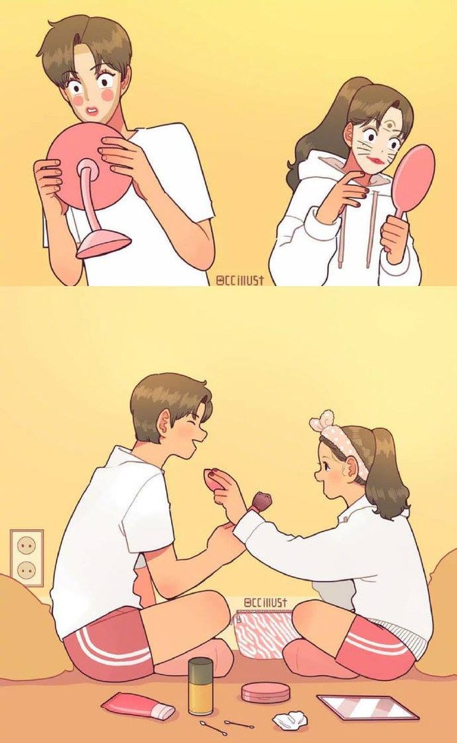 Bộ tranh dễ thương ghi lại những hành động mà cặp đôi đang yêu nào cũng nên làm cùng nhau - ảnh 5