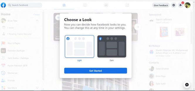 Facebook mời dùng thử giao diện web mới, có chế độ ban đêm huyền bí - ảnh 2