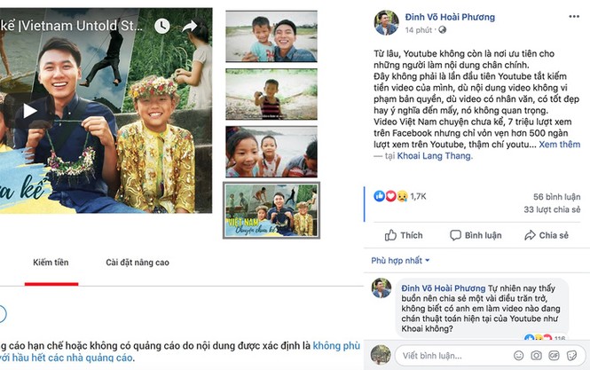 Vlogger khám phá Khoai Lang Thang bị YouTube tắt kiếm tiền và hạn chế người xem - ảnh 2