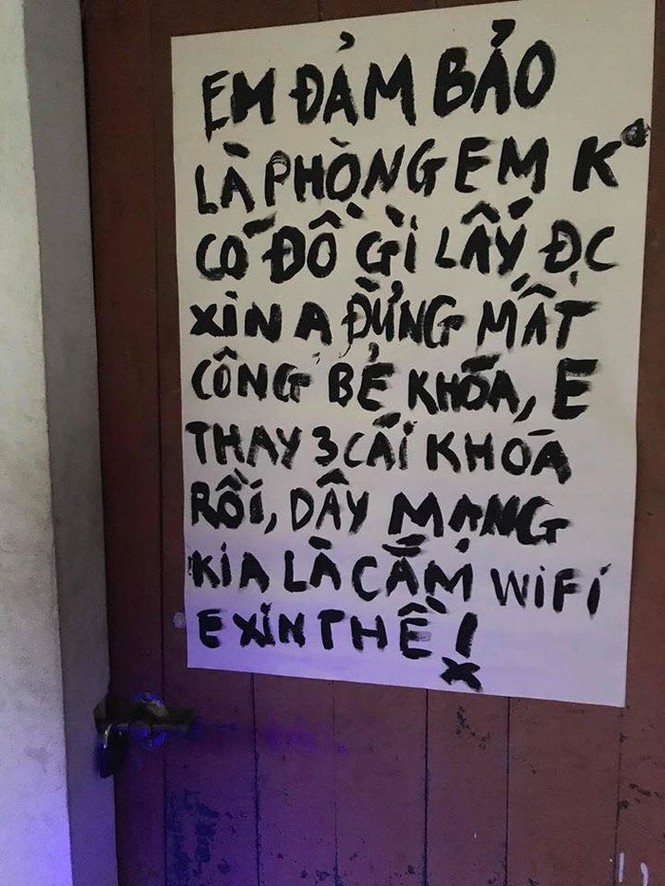 Về quê ăn Tết, nam sinh khóa cửa cẩn thận kèm theo lời nhắn gửi hài hước đến các tên trộm - ảnh 1