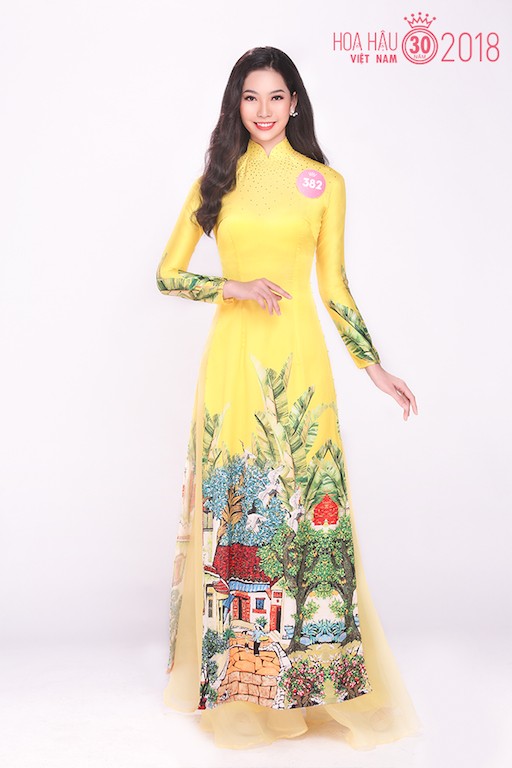 30 thí sinh Hoa hậu phía Nam khoe sắc dịu dàng với tà áo dài - ảnh 14