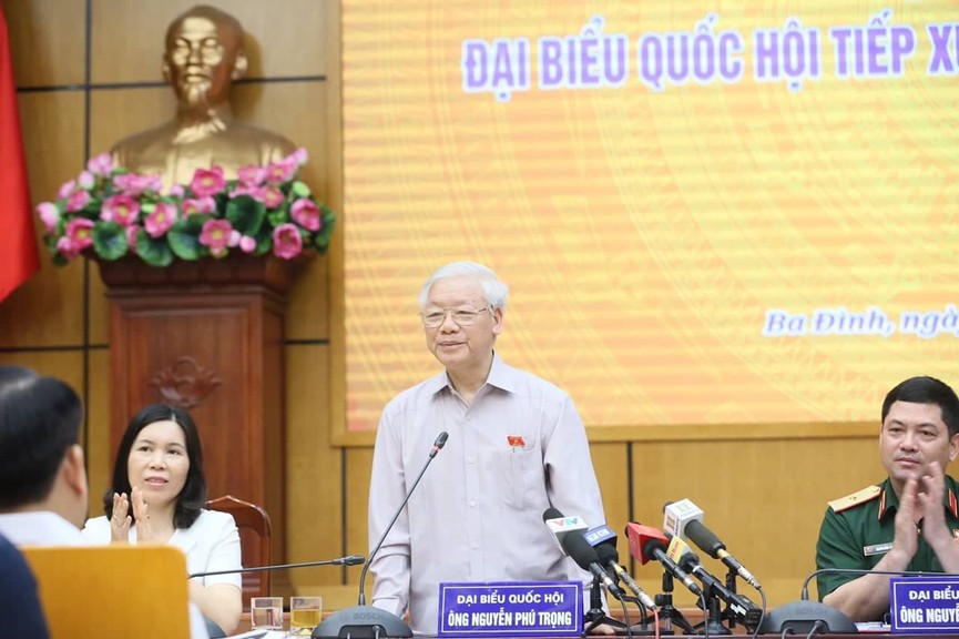 Tổng Bí thư, Chủ tịch nước tiếp xúc cử tri trước kỳ họp thứ 8, Quốc hội khóa XIV - ảnh 4