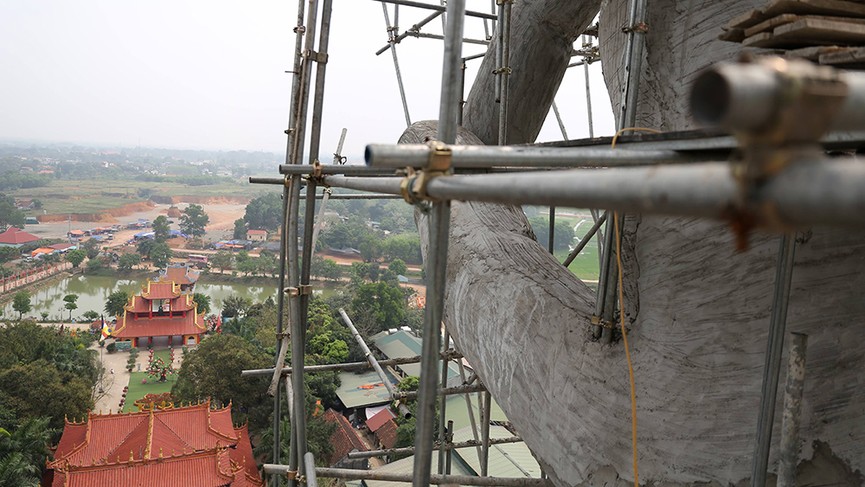 Chiêm ngưỡng bức tượng phật vì hòa bình khổng lồ ở Hà Nội - ảnh 10