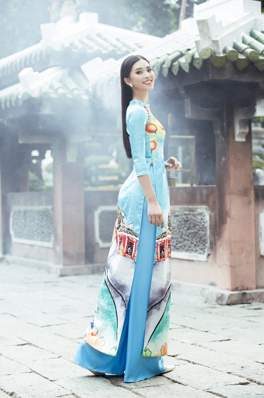 Hoa hậu Tiểu Vy gây thương nhớ với áo dài xuân rực rỡ - ảnh 5