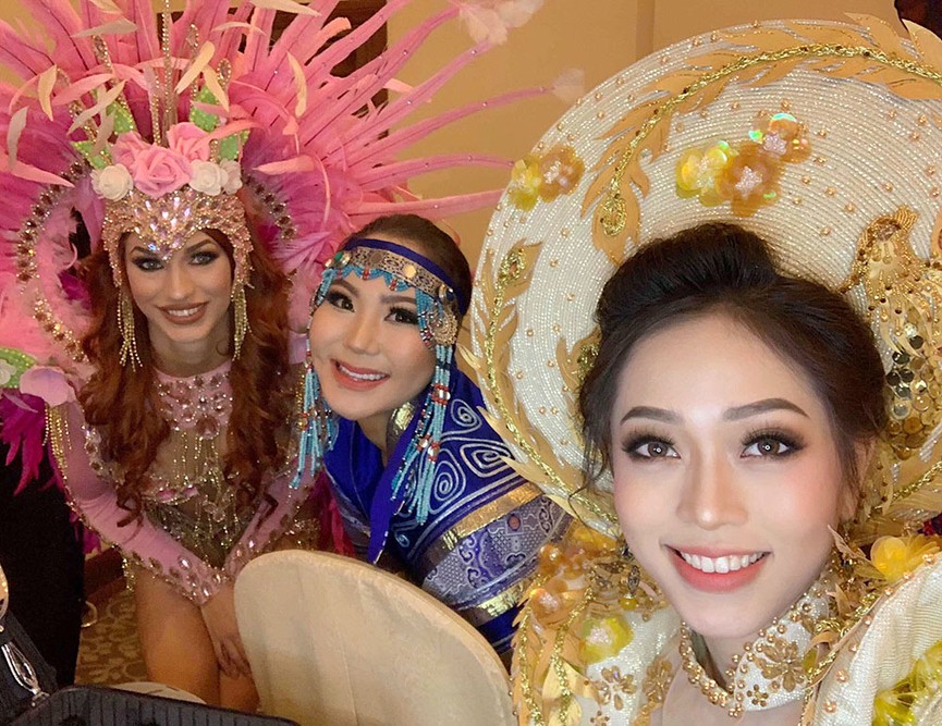 Phương Nga lộng lẫy trong hậu trường phần thi trang phục dân tộc - ảnh 3