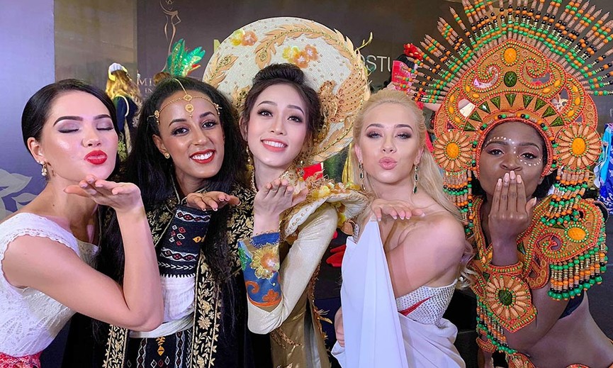Phương Nga lộng lẫy trong hậu trường phần thi trang phục dân tộc - ảnh 6
