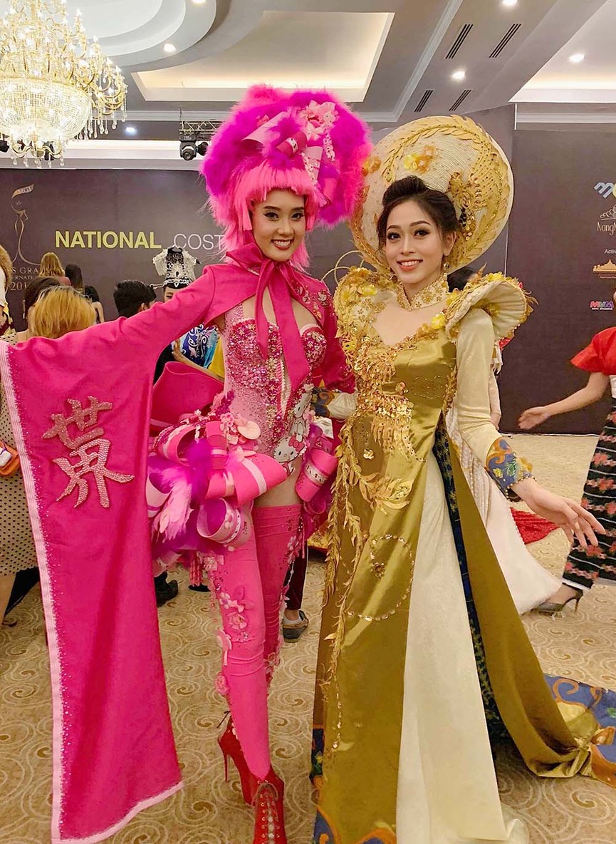 Phương Nga lộng lẫy trong hậu trường phần thi trang phục dân tộc - ảnh 7