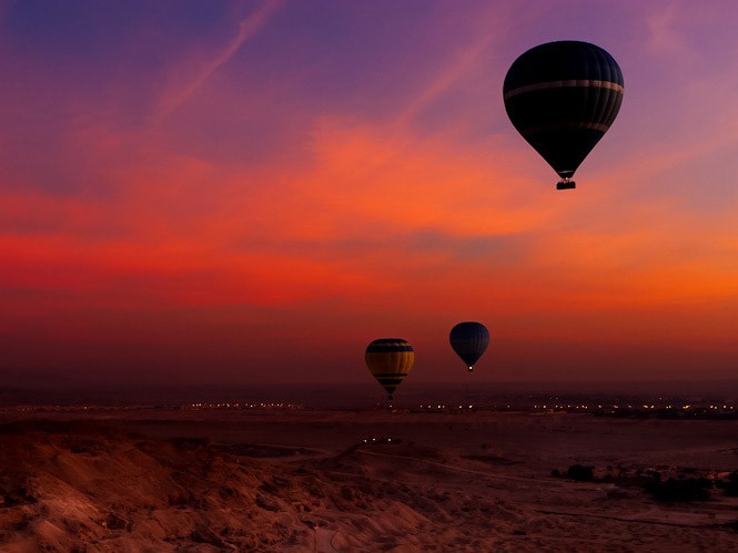 Du lịch bằng khinh khí cầu rất phổ biến ở Ai Cập