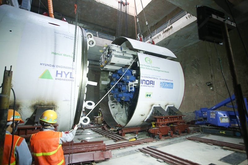 Robot đào hầm thứ nhất metro tại Hà Nội đã hoàn thành việc chạy kỹ thuật.