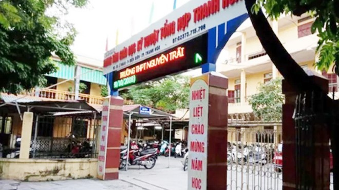 Trường THPT Nguyễn Trãi, nơi nam sinh lớp 10 đang học tập