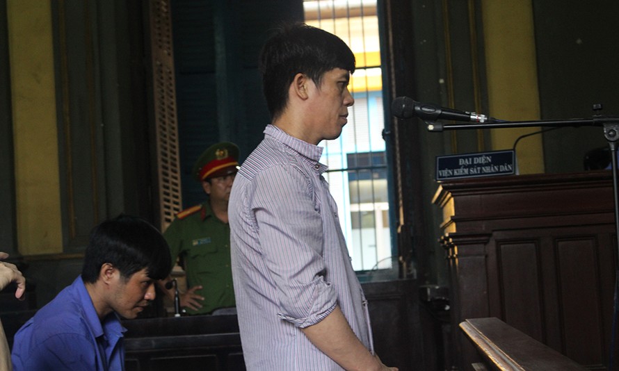 Nguyễn Phước Thạnh tại tòa ngày 21/8. Ảnh: Tân Châu.