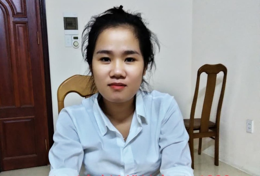 ‘Hot girl’Lê Thị Mỹ Linh tại cơ quan điều tra